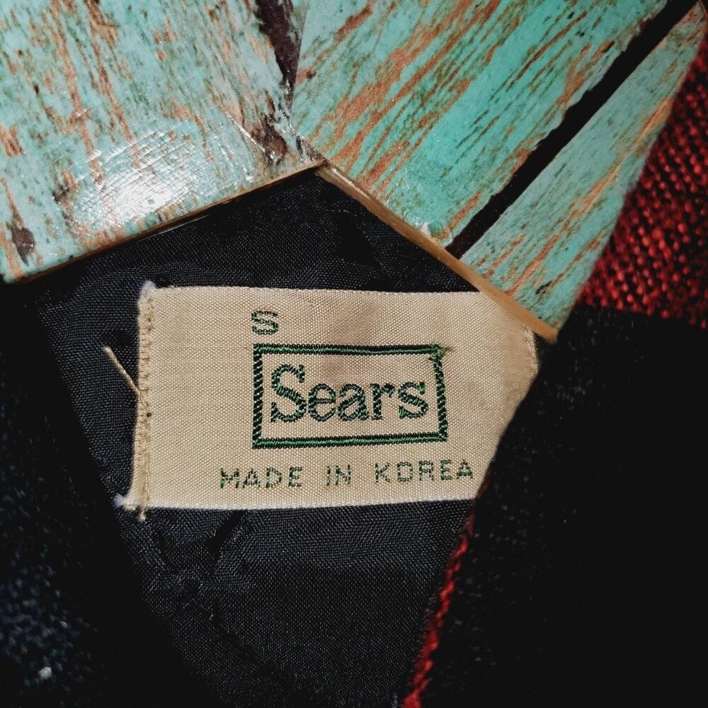 Vintage 1960's Sears Buffalo Plaid Hunting Jacket Sz S Beautiful Condition - Picture 9 of 9